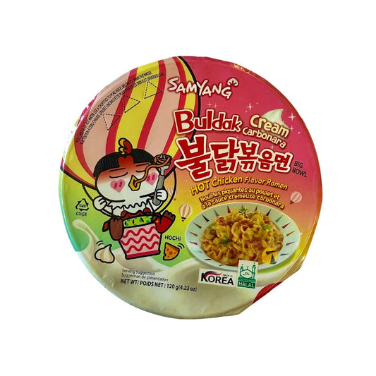 Samyang Cream Carbonara Hot Chicken Big Bowl Ramen Noodles - 105g